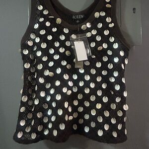 J. Crew brown and beige Sequin Tank Top